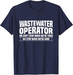 Wastewater Treatment Design for a Wastewater Operator T-Shirt - T-Shirt | Navy