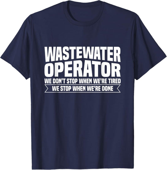 Wastewater Treatment Design for a Wastewater Operator T-Shirt - T-Shirt | Navy