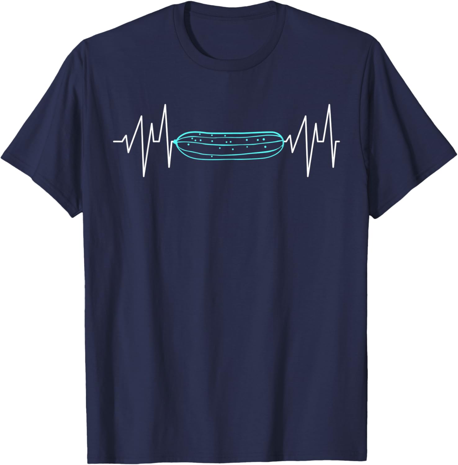 Gurken EKG Gurke T-Shirt - T-Shirt | Navy