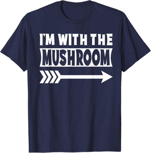 I'm With The Mushroom Halloween Costume Mushroom Halloween T-Shirt - T-Shirt | Navy