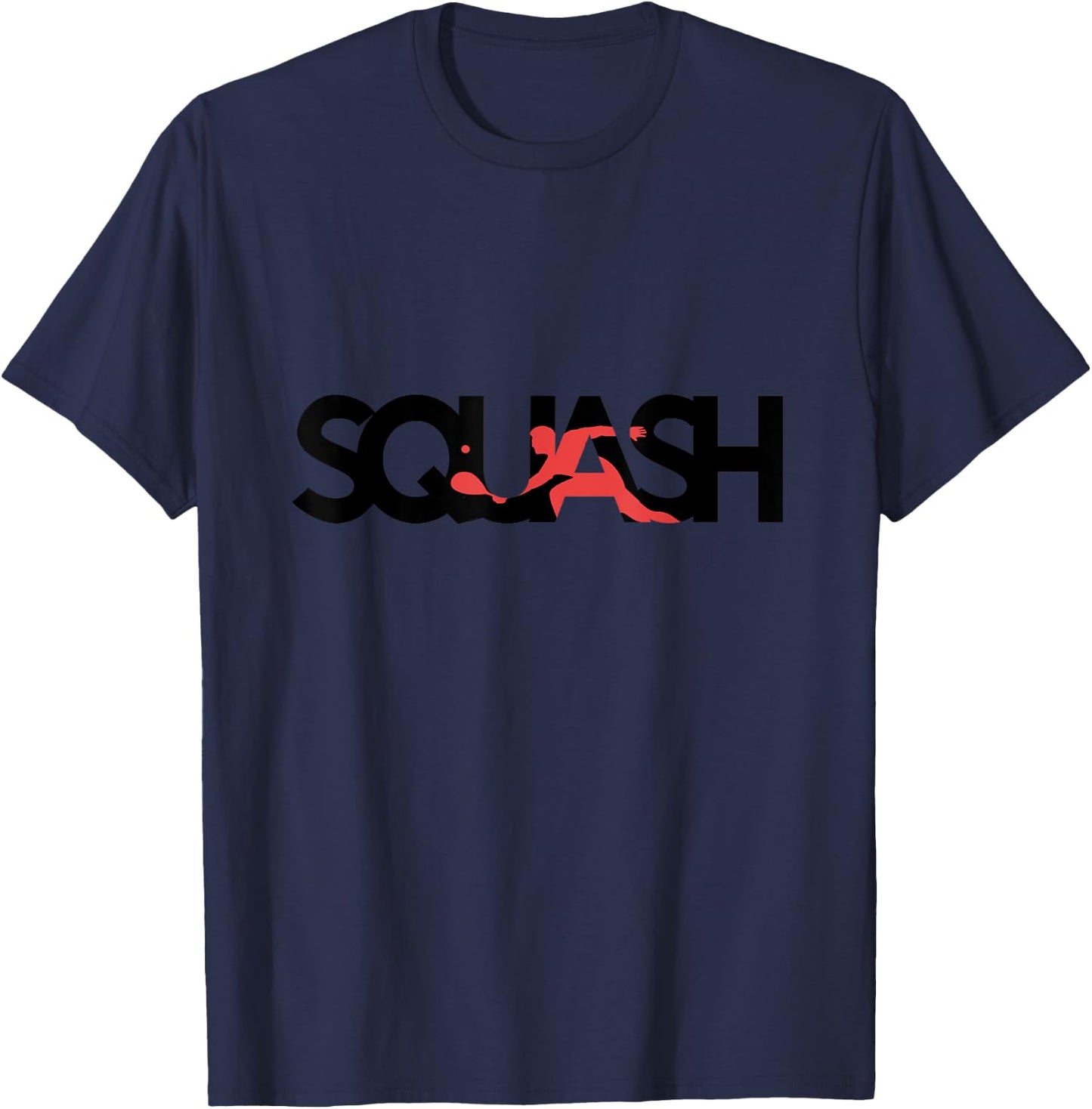 Squash Gift Ball Court Shoes Racket T-Shirt - T-Shirt | Navy