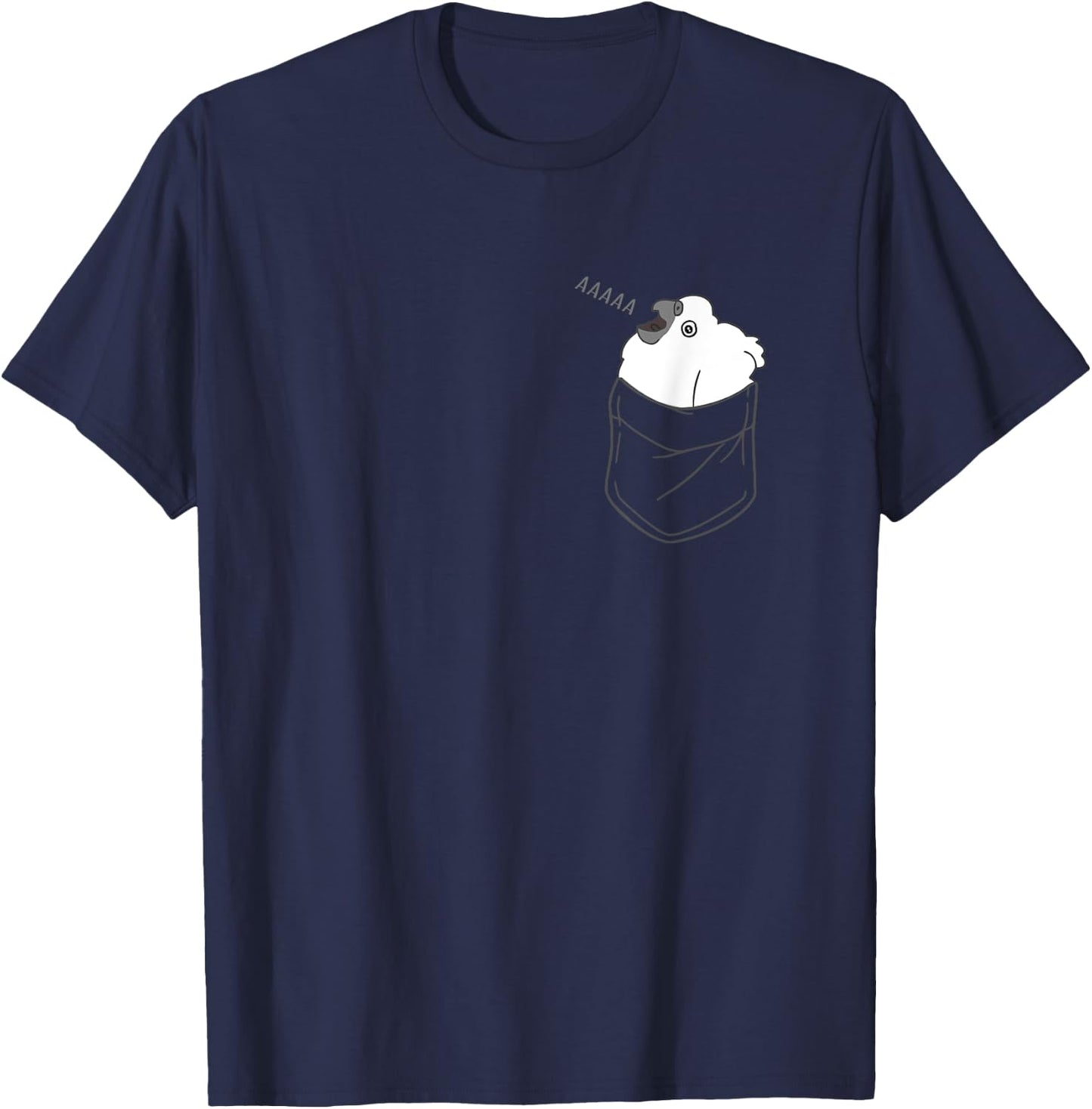 Pocket Cockatoo Screaming Parrot Funny Bird Cute Birb memes T-Shirt - T-Shirt | Navy