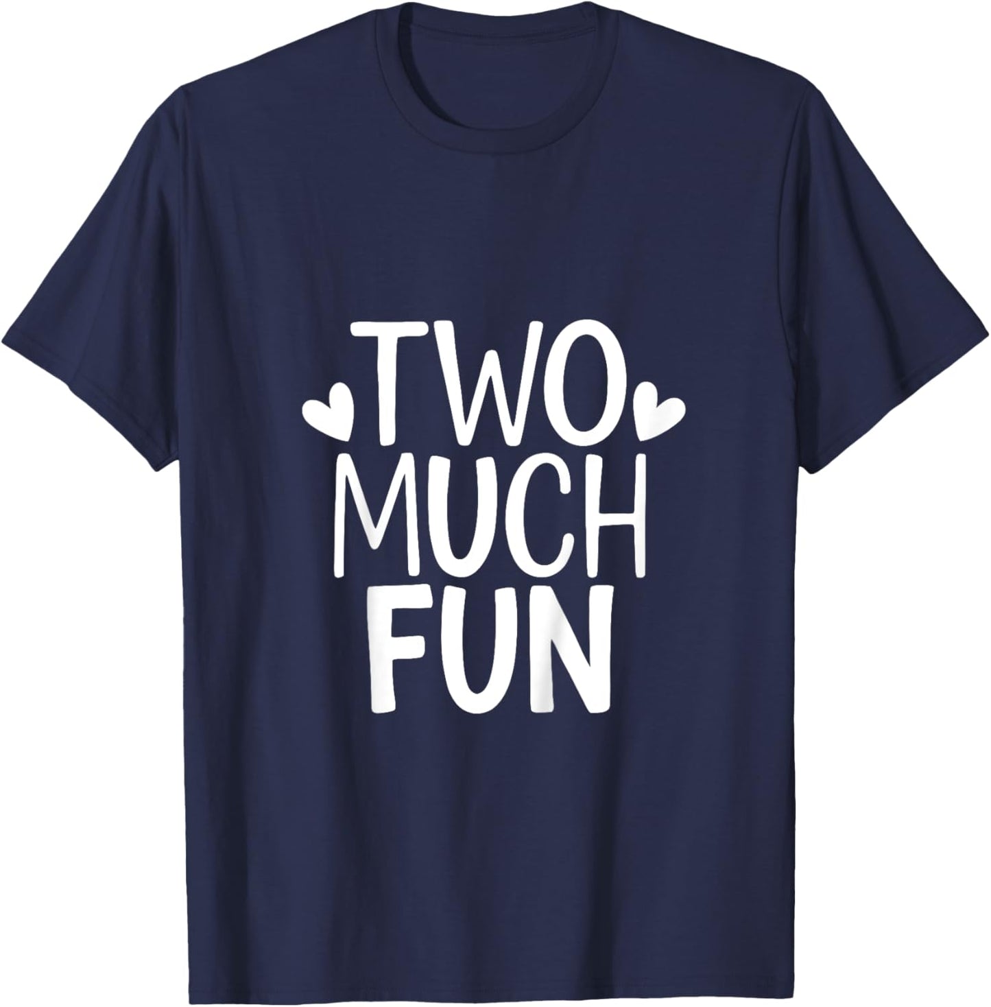 2nd Birthday Girl Boy Party Two Much Fun Second Toddler T-Shirt - T-Shirt | Navy