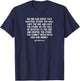 Matthew 6:24 Bible Quote T-Shirt - T-Shirt | Navy