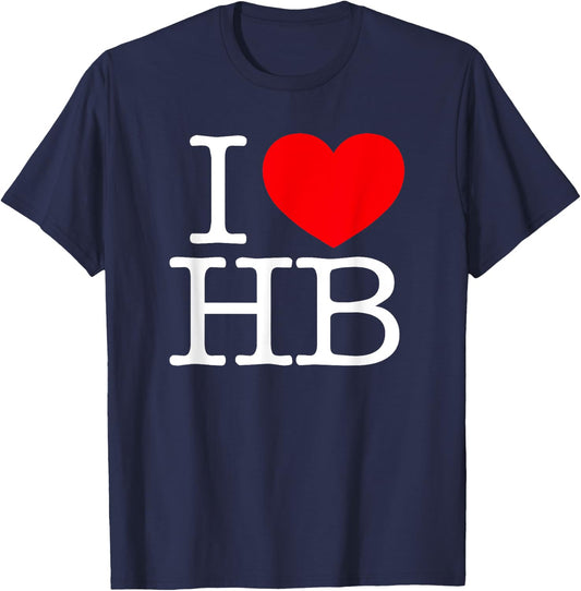I Love (Heart) HB T-Shirt - T-Shirt | Navy