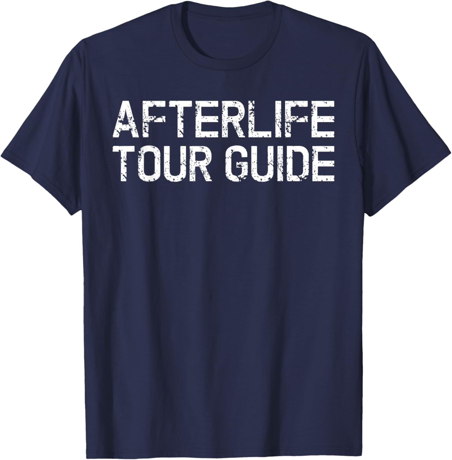 Fun Simple Paranormal Afterlife Tour Guide Halloween T-Shirt - T-Shirt | Navy