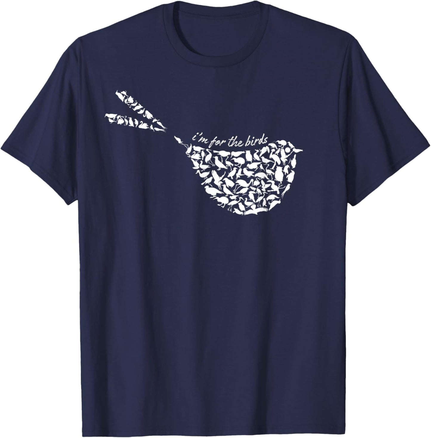 I'm For The Birds Minimalist Funny T-Shirt - T-Shirt | Navy