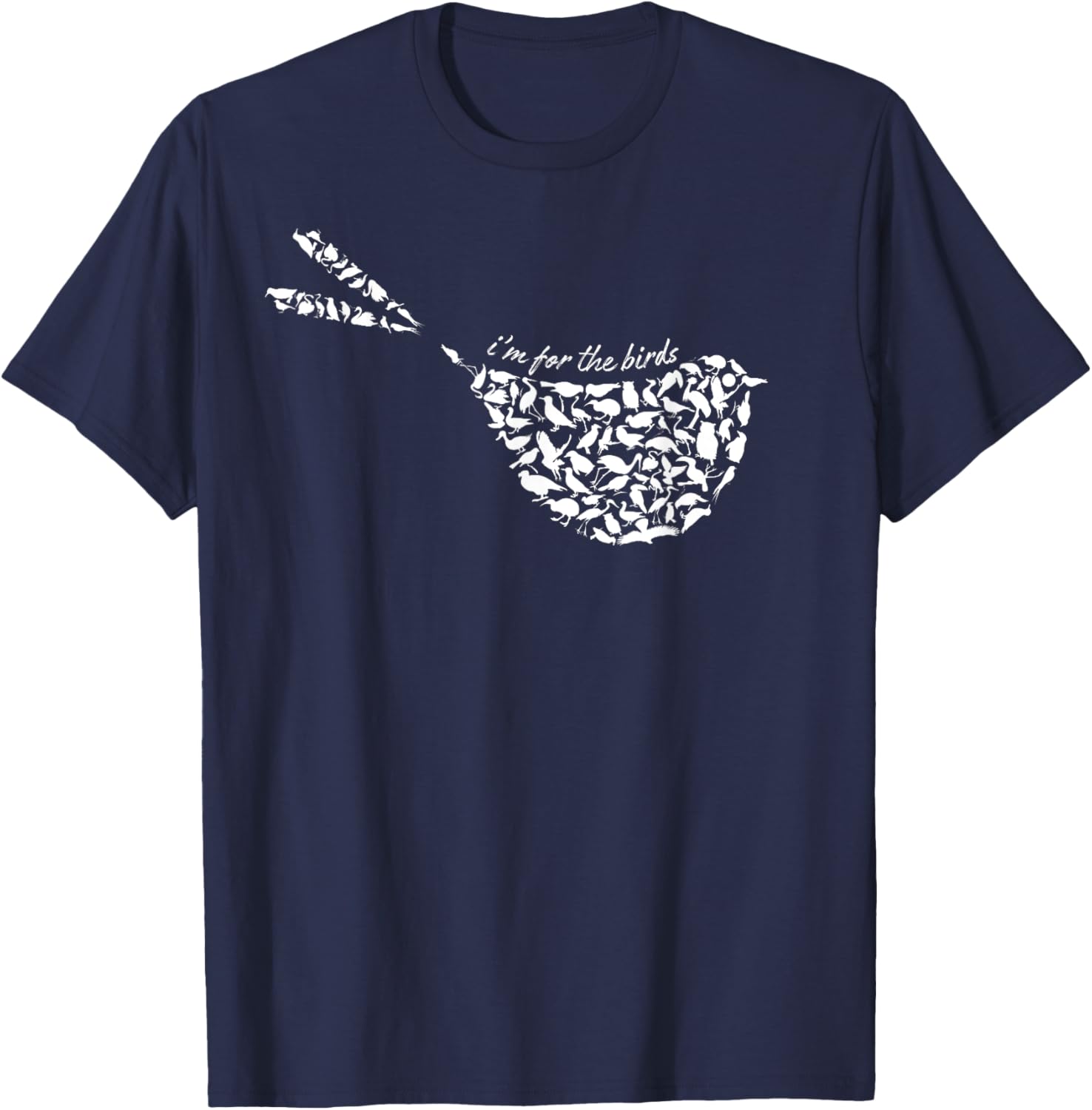 I'm For The Birds Minimalist Funny T-Shirt - T-Shirt | Navy
