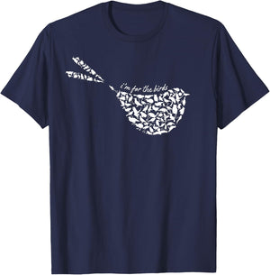 I'm For The Birds Minimalist Funny T-Shirt - T-Shirt | Navy