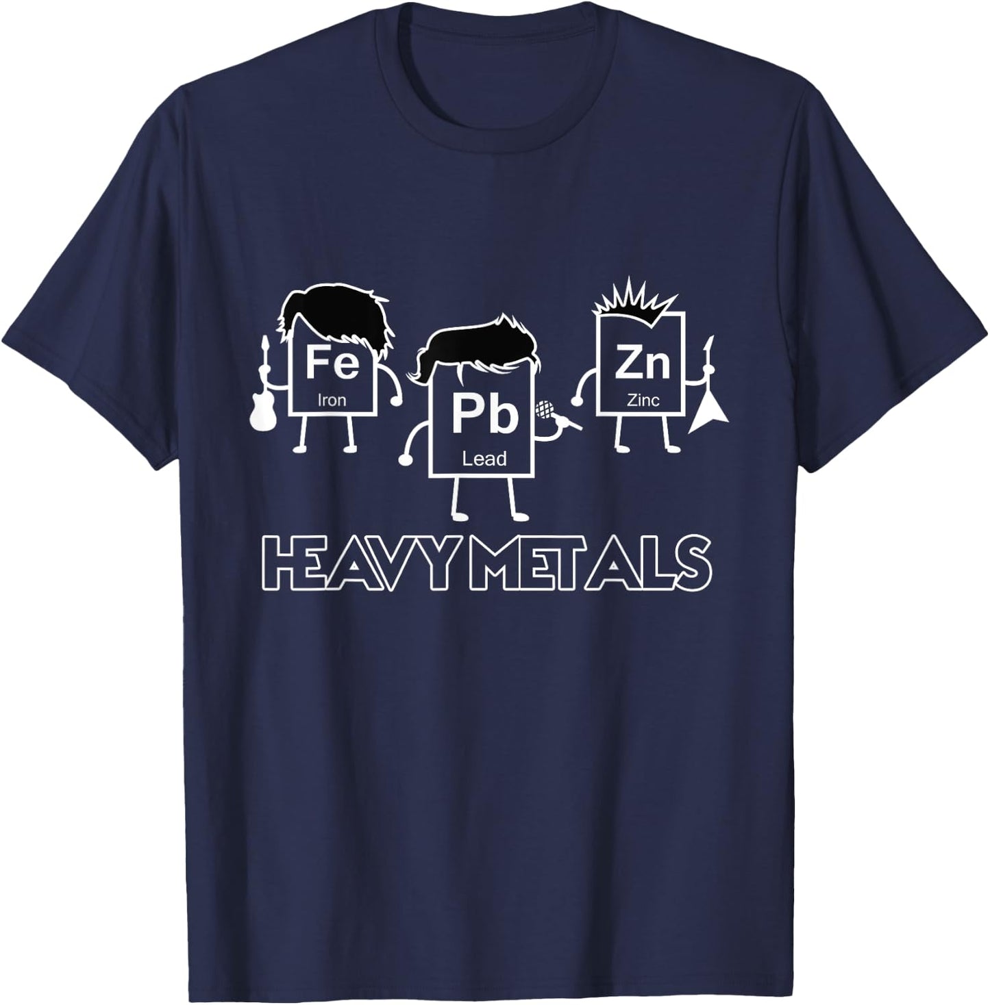 Heavy Metals Periodic Table Funny Science Chemistry Gift T-Shirt - T-Shirt | Navy