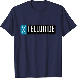 Telluride Colorado Mountain Ski T-Shirt - T-Shirt | Navy