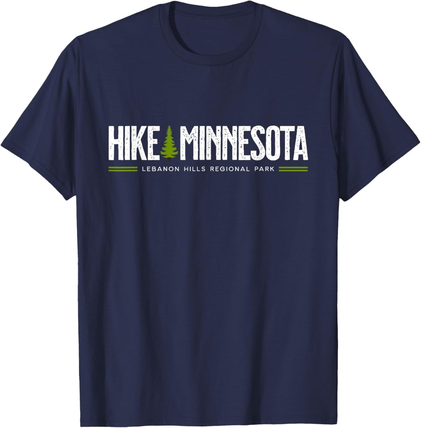 Minnesota Lebanon Hills Park Hike Tree Retro Graphic T-Shirt - T-Shirt | Navy
