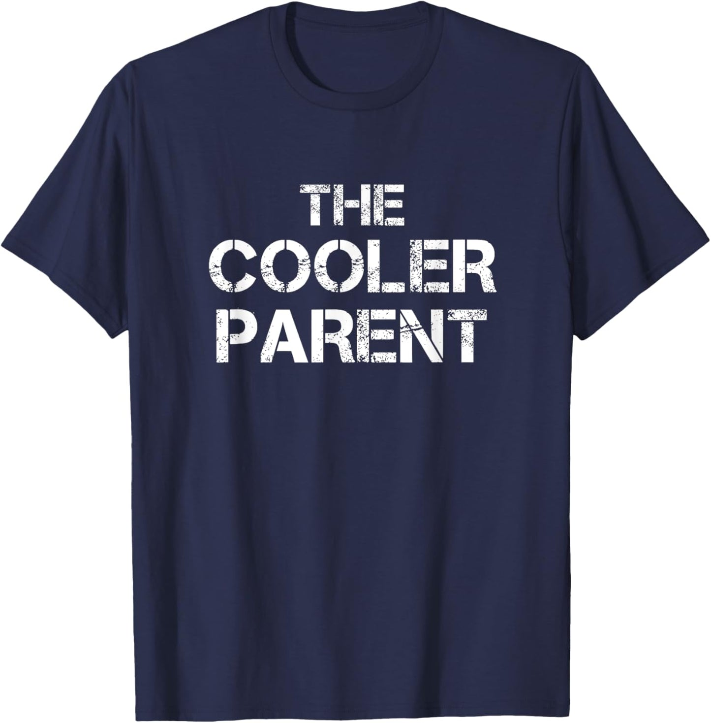 The Cooler Parent - Distressed T-Shirt - T-Shirt | Navy
