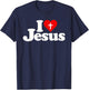 I Love Heart Jesus Christ T-Shirt - T-Shirt | Navy