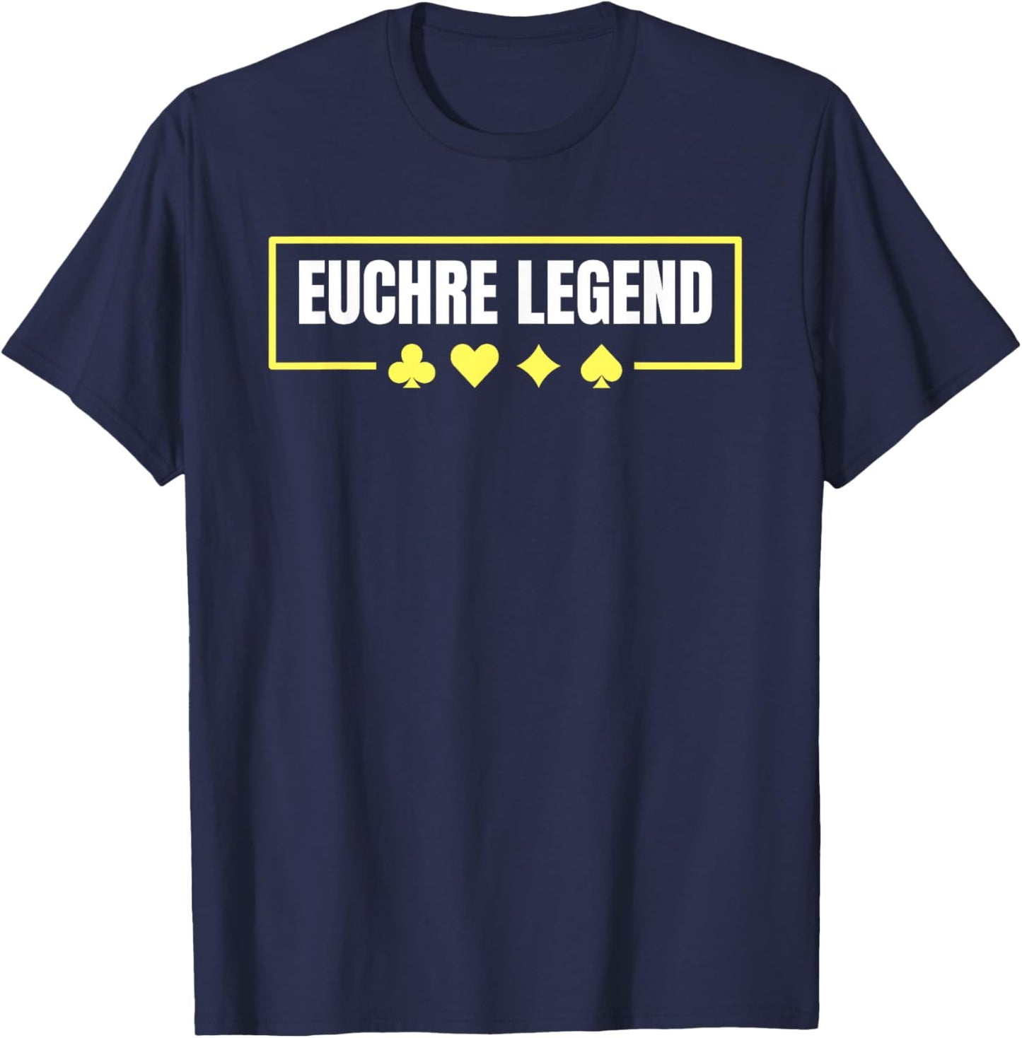 Euchre Champion Card Game Playing Vintage Euchre Legend T-Shirt - T-Shirt | Navy