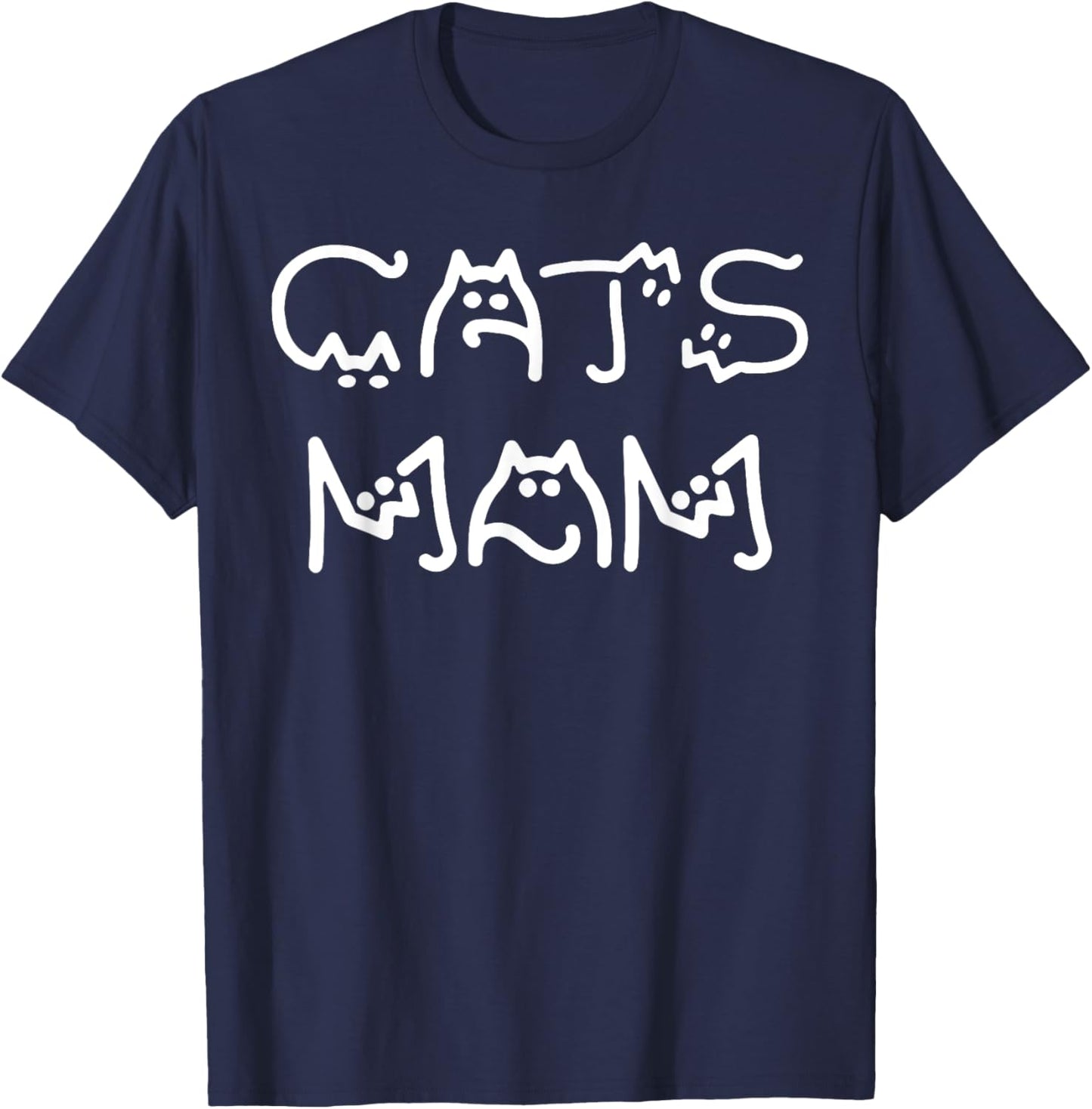 Funny Cats Mom Mothers Day T-Shirt - T-Shirt | Navy