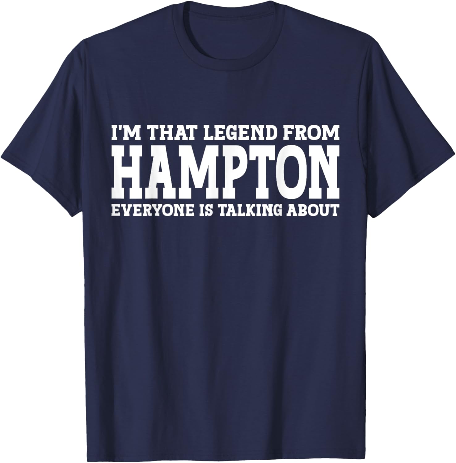 Hampton Hometown VA Virginia Home Roots Funny City Hampton T-Shirt - T-Shirt | Navy