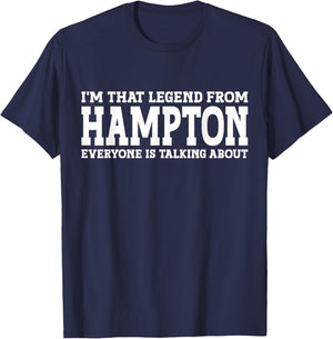 Hampton Hometown VA Virginia Home Roots Funny City Hampton T-Shirt - T-Shirt | Navy