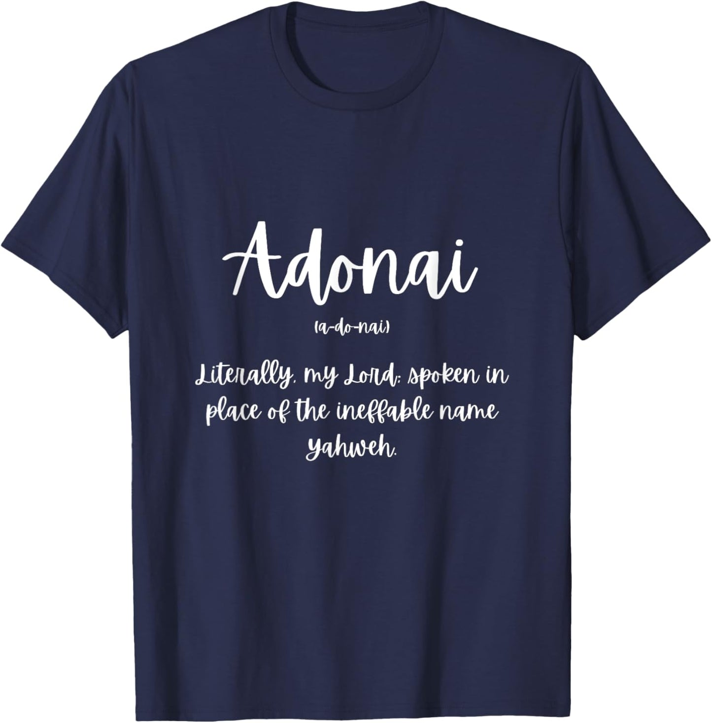 Adonai Description T-Shirt - T-Shirt | Navy