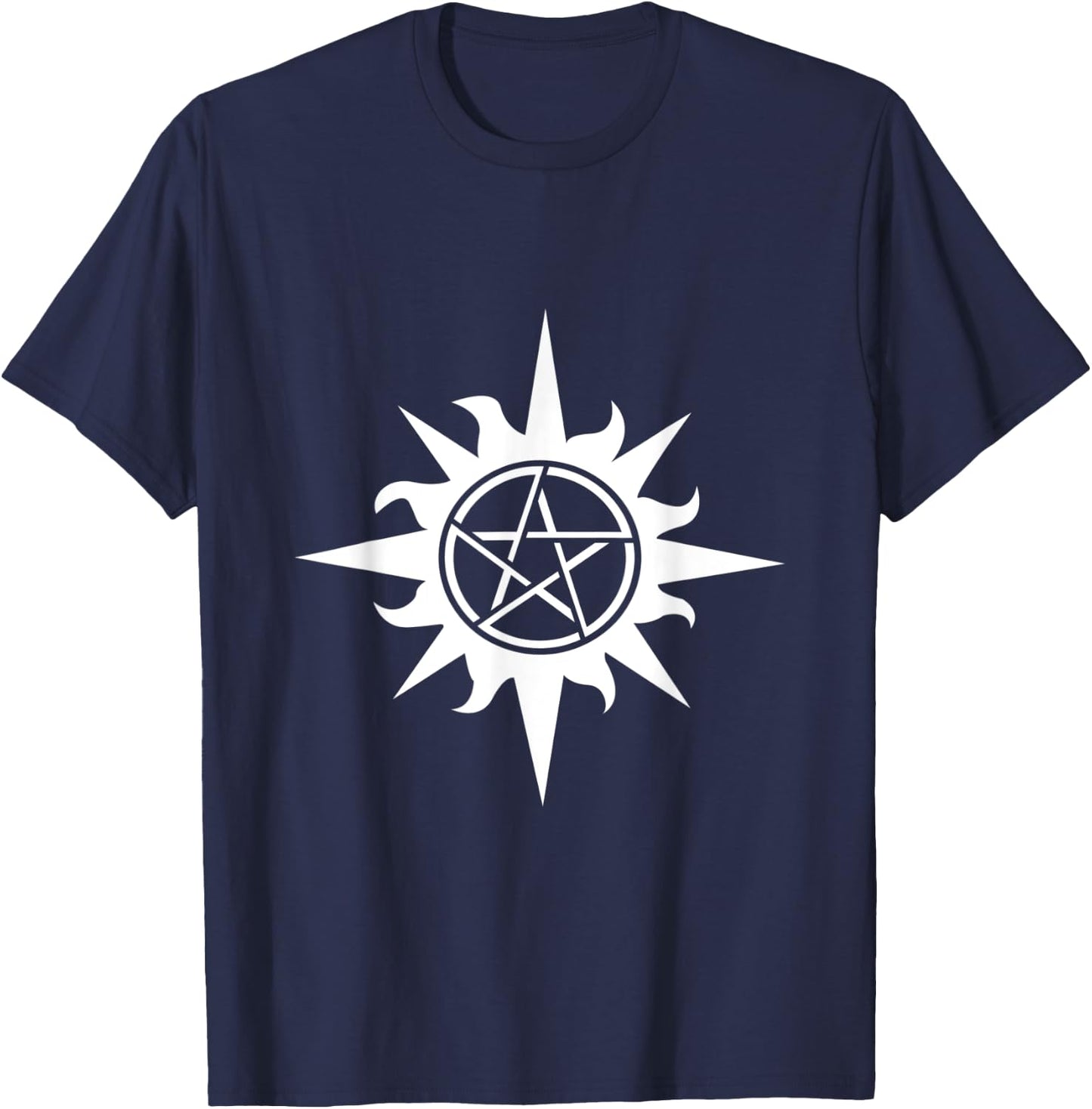 Anti Possession Pentagram Demonic Symbol T Shirt T-Shirt - T-Shirt | Navy