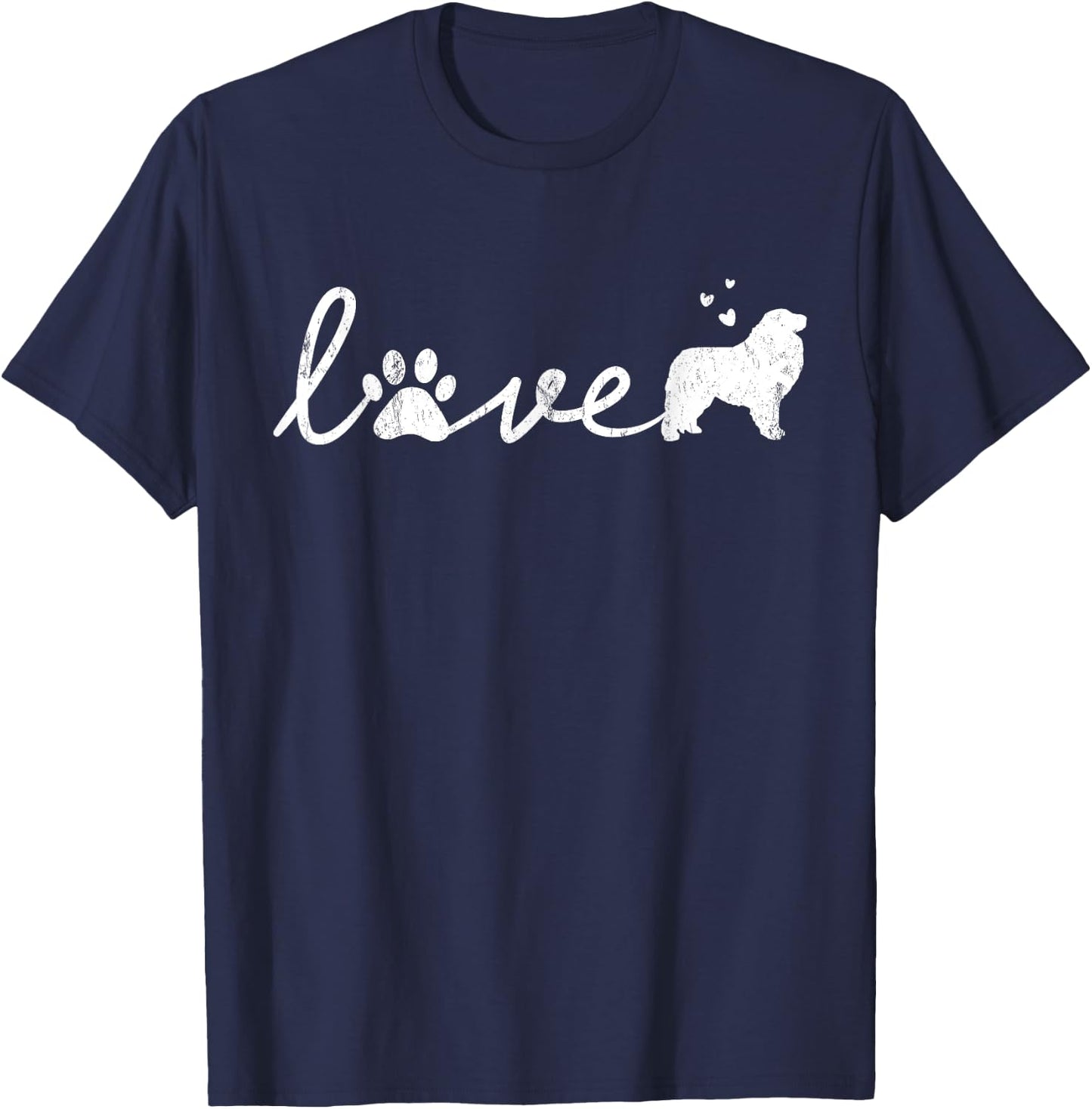 Great Pyrenees Pyr Mom Dad Dog Love Pet Paw Gift Men Women Kids T-Shirt - T-Shirt | Navy