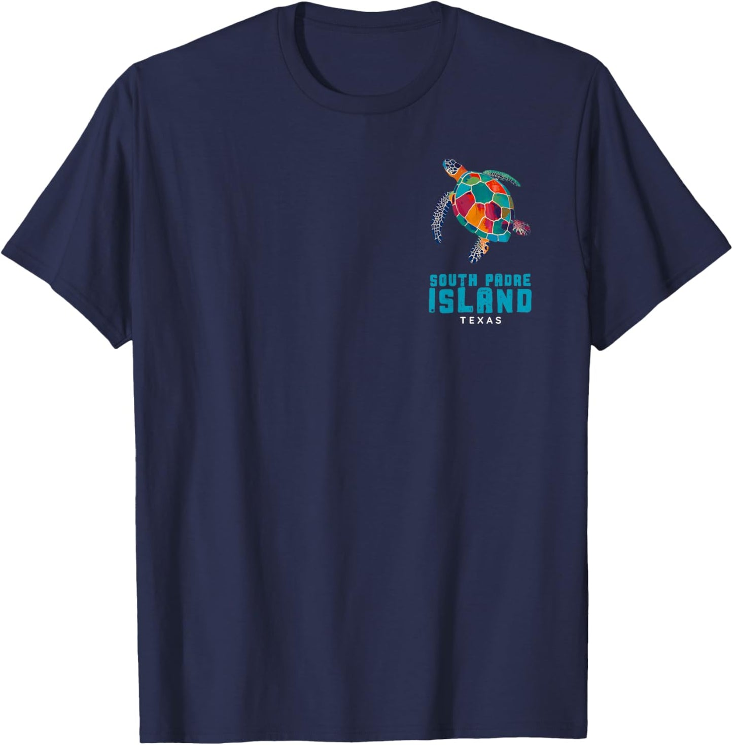 South Padre Island TX Sea Turtle Vacation Beach Retro Texas T-Shirt - T-Shirt | Navy