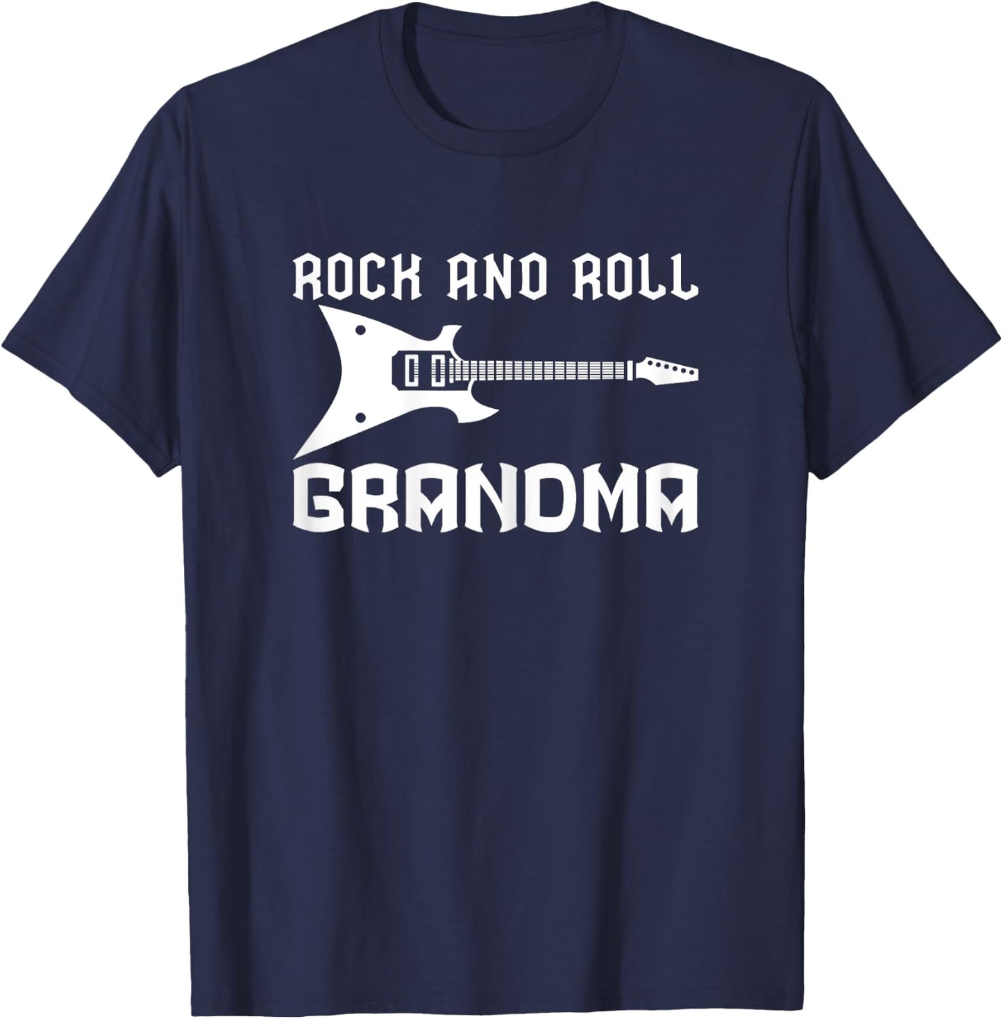 Rock and Roll Grandma Rock n Roll T-Shirt - T-Shirt | Navy