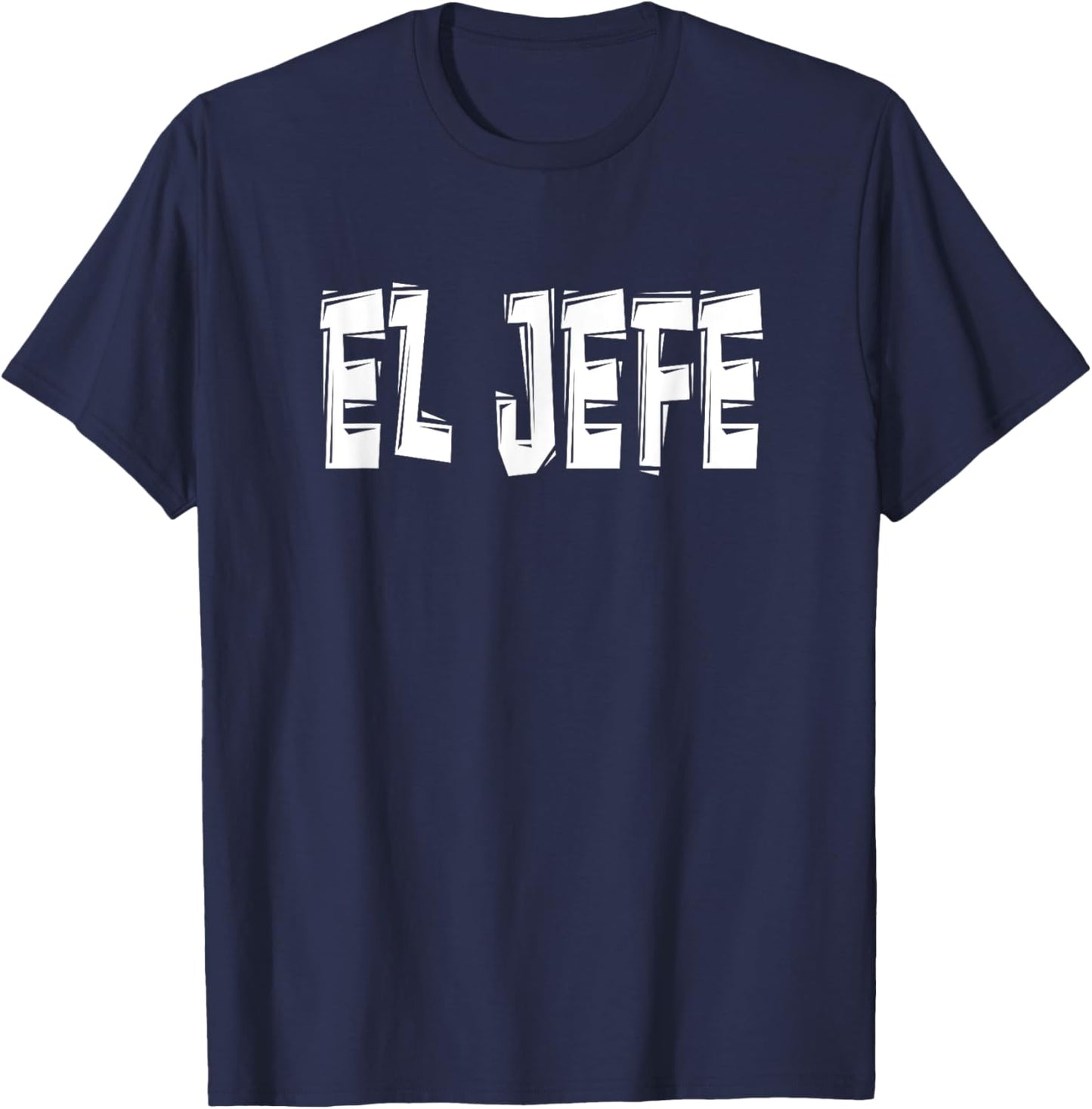 El Jefe - White Letters T-Shirt - T-Shirt | Navy