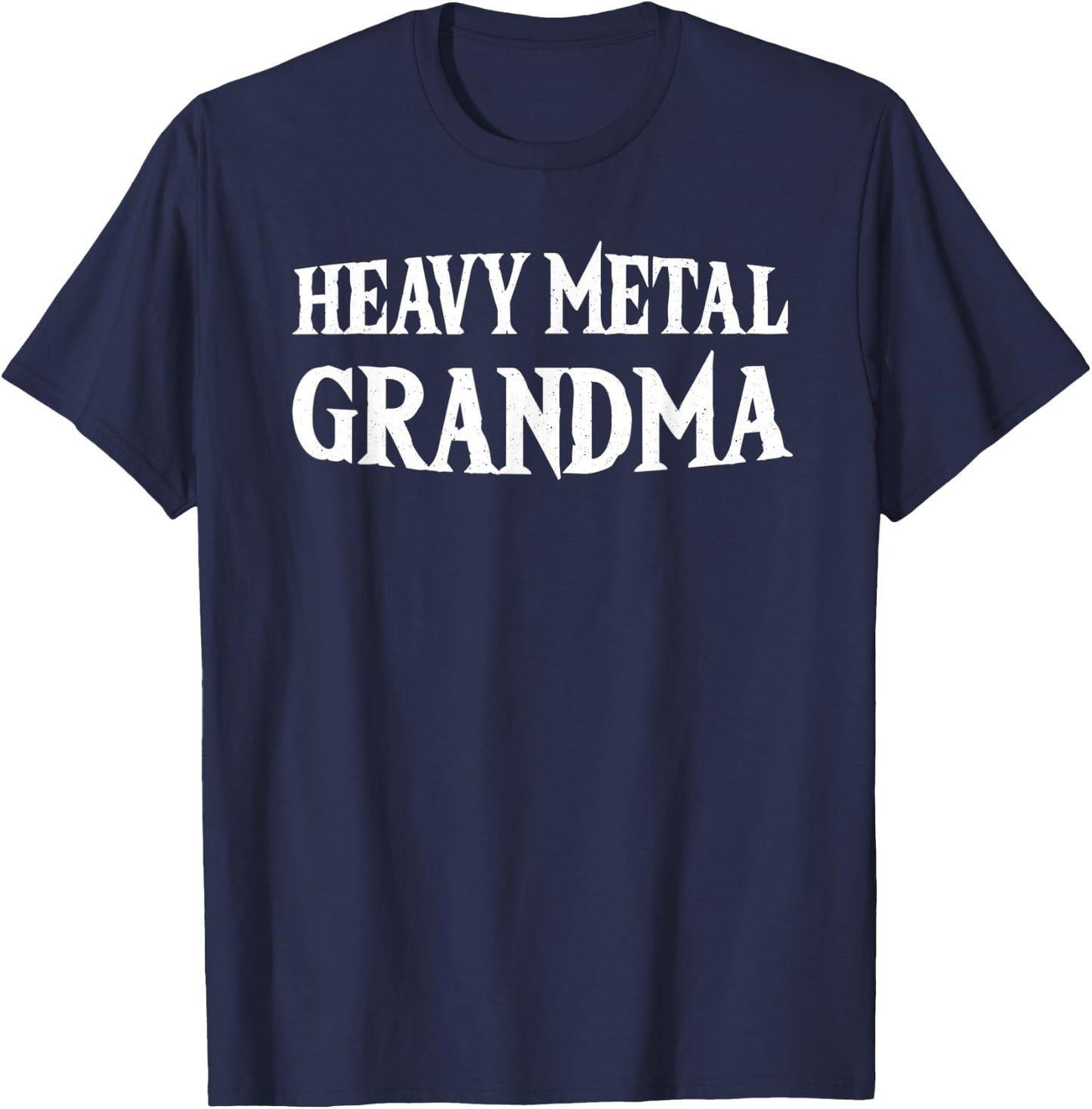 Heavy Metal Grandma Metalhead Family Rock N Roll T-Shirt - T-Shirt | Navy