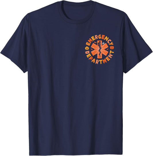 Emergency Department Halloween Emergency Room ER Nurse T-Shirt - T-Shirt | Navy