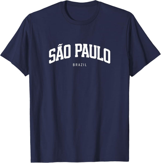 Sao Paulo Brazil - College Style Vacation Souvenir T-Shirt - T-Shirt | Navy