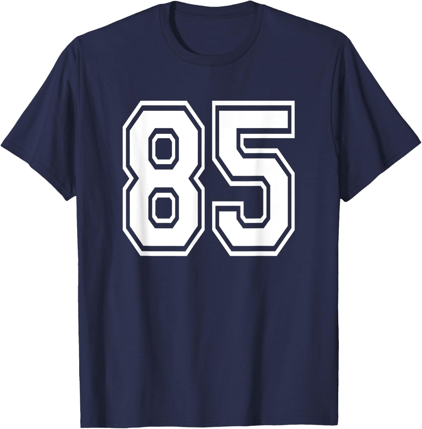 Number 85 Numbered Uniform Sports Jersey Team 85th Birthday T-Shirt - T-Shirt | Navy