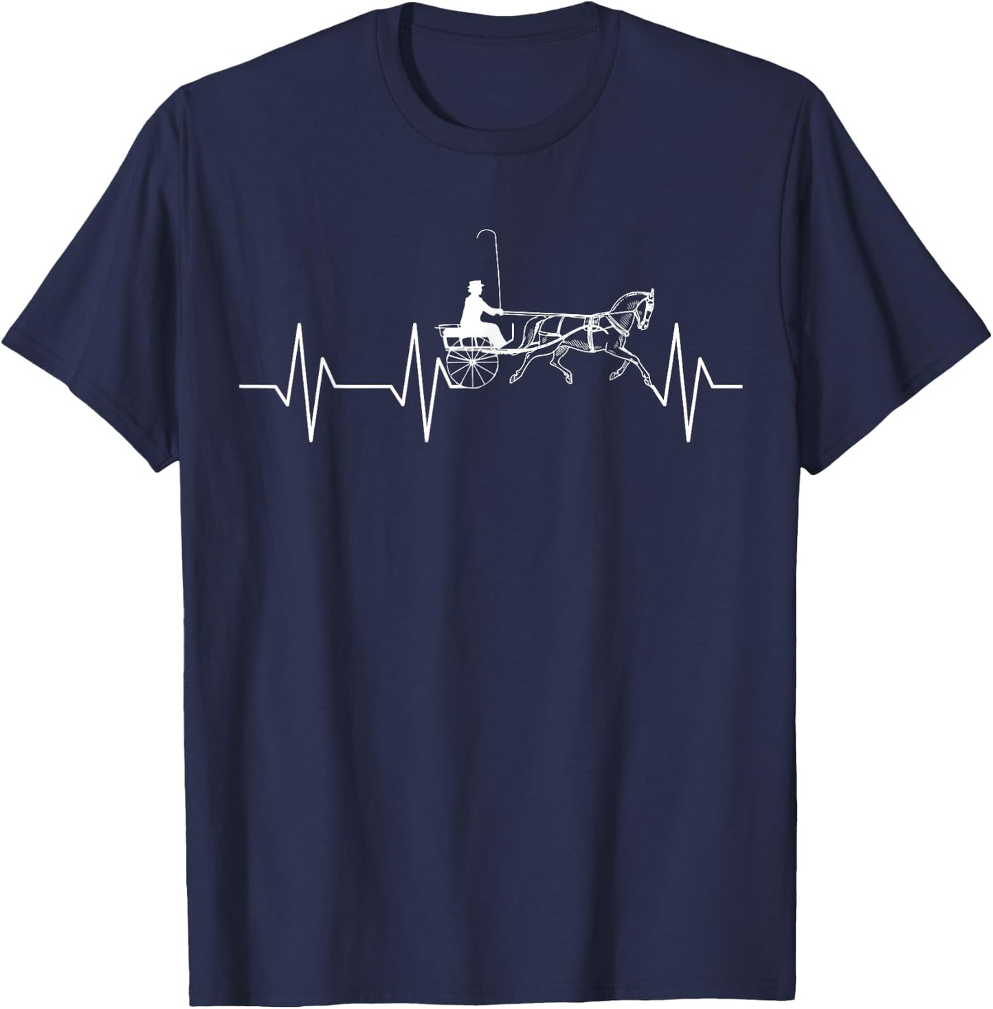 Fine Harness Horse Pleasure Driving Lifestyle T-Shirt - T-Shirt | Navy