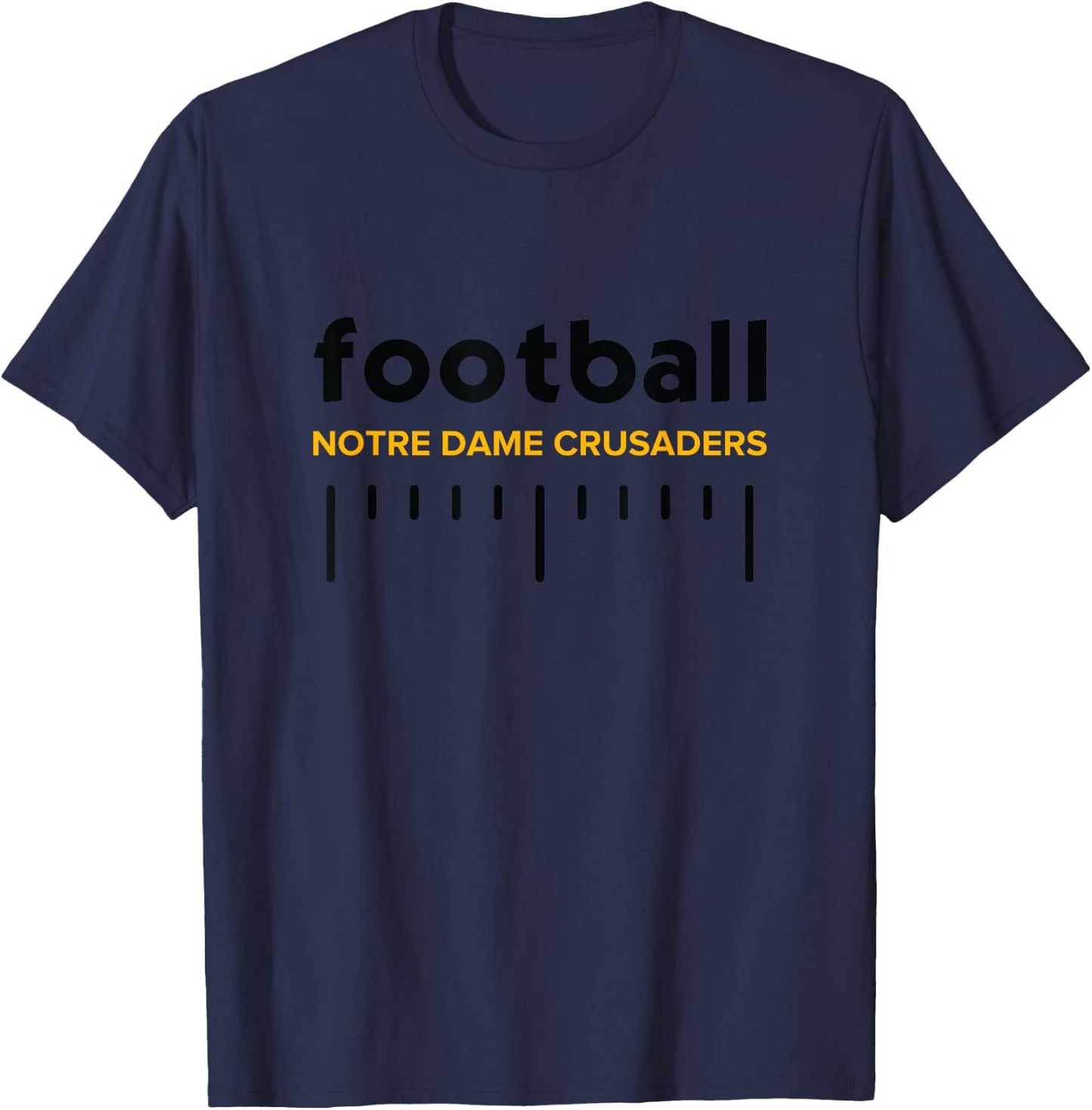 Notre Dame Crusaders Football Lines HS T-Shirt - T-Shirt | Navy