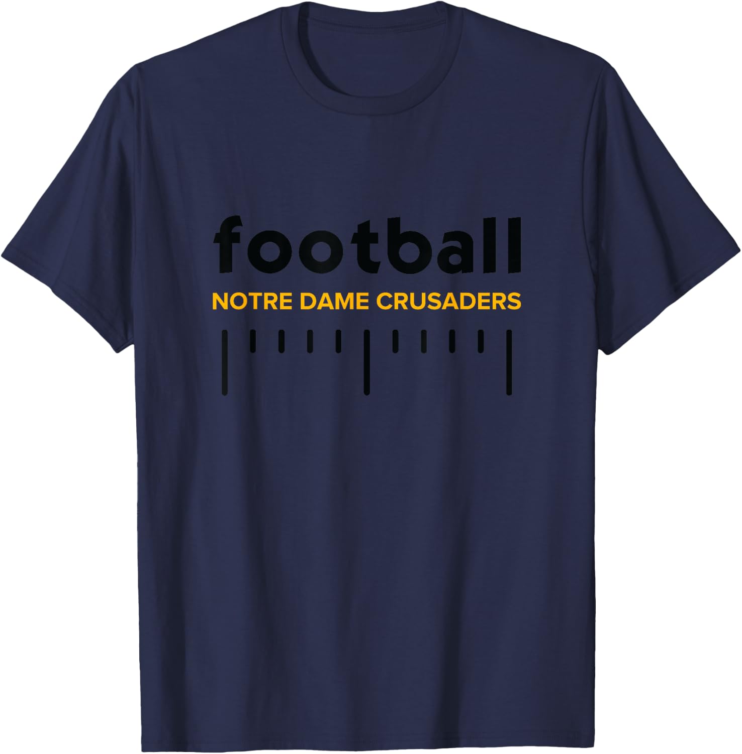 Notre Dame Crusaders Football Lines HS T-Shirt - T-Shirt | Navy