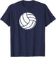 Plain Volleyball for volleyball player Girls Woman Teen T-Shirt - T-Shirt | Navy