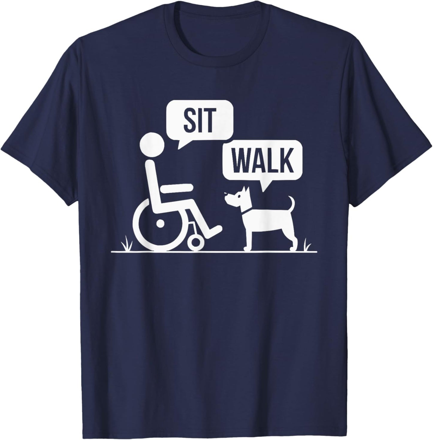 Wheelchair User Paraplegic Disabled Disability Handicap T-Shirt - T-Shirt | Navy