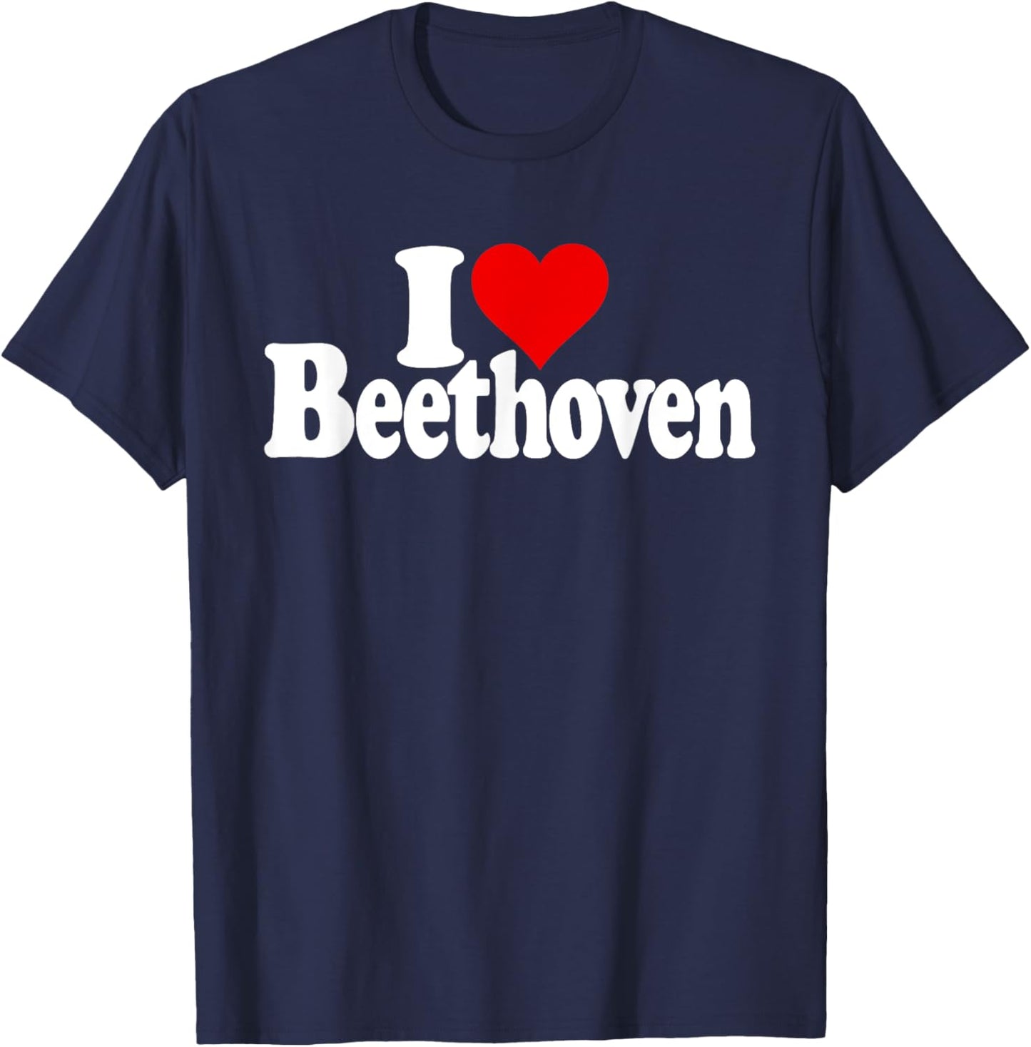 I Love Heart Ludwig Van Beethoven T-Shirt - T-Shirt | Navy