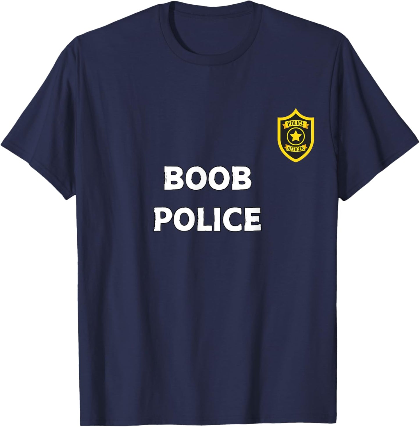Fun Graphic-Boob Police T-Shirt - T-Shirt | Navy