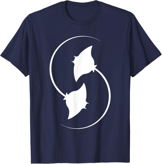 Oceanic Black Manta Ray Animal Stingray Fishing Men Women T-Shirt - T-Shirt | Navy
