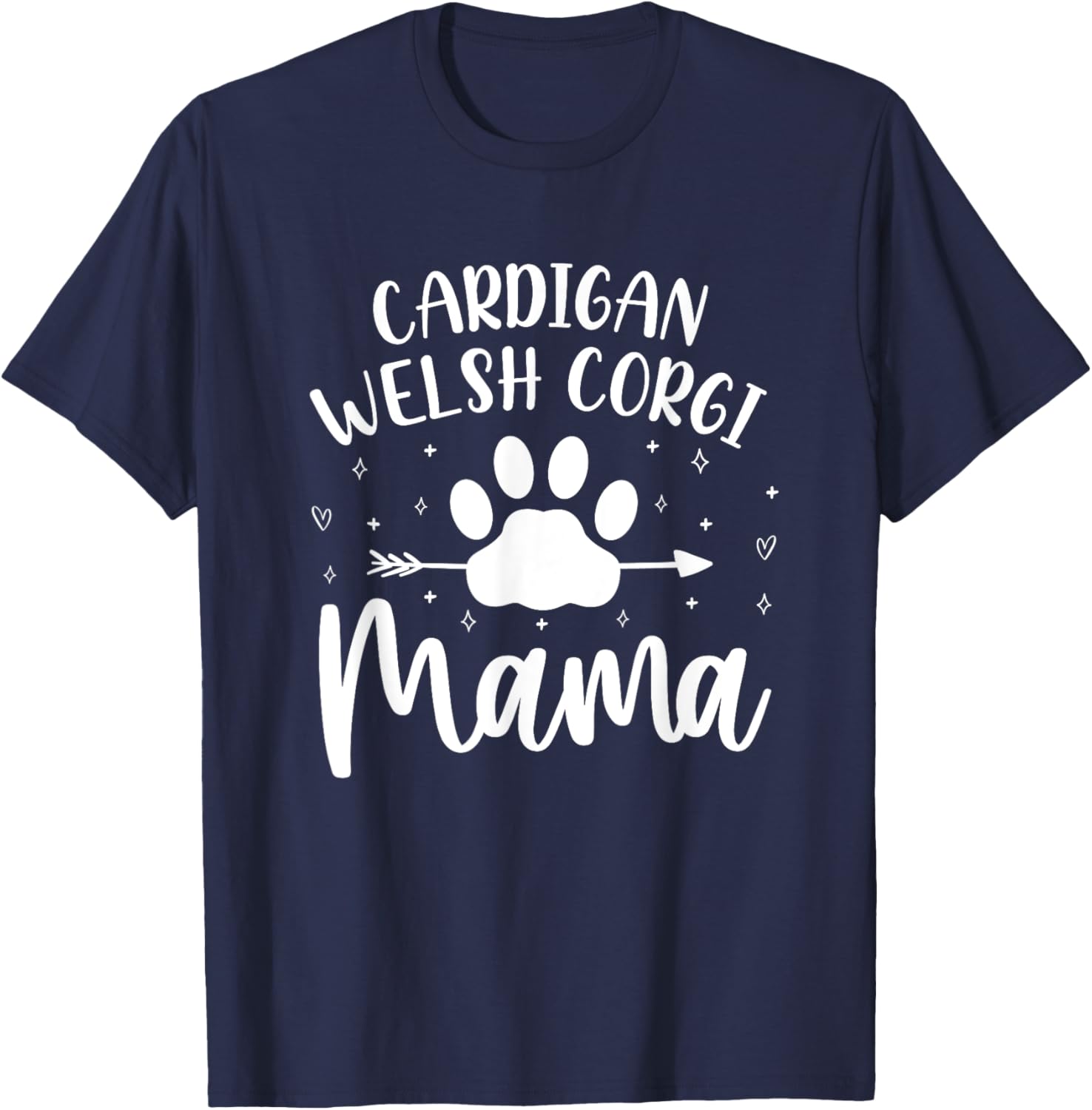 Cardigan Welsh Corgi Mama Mom Funny Cardigan Corgi T-Shirt - T-Shirt | Navy