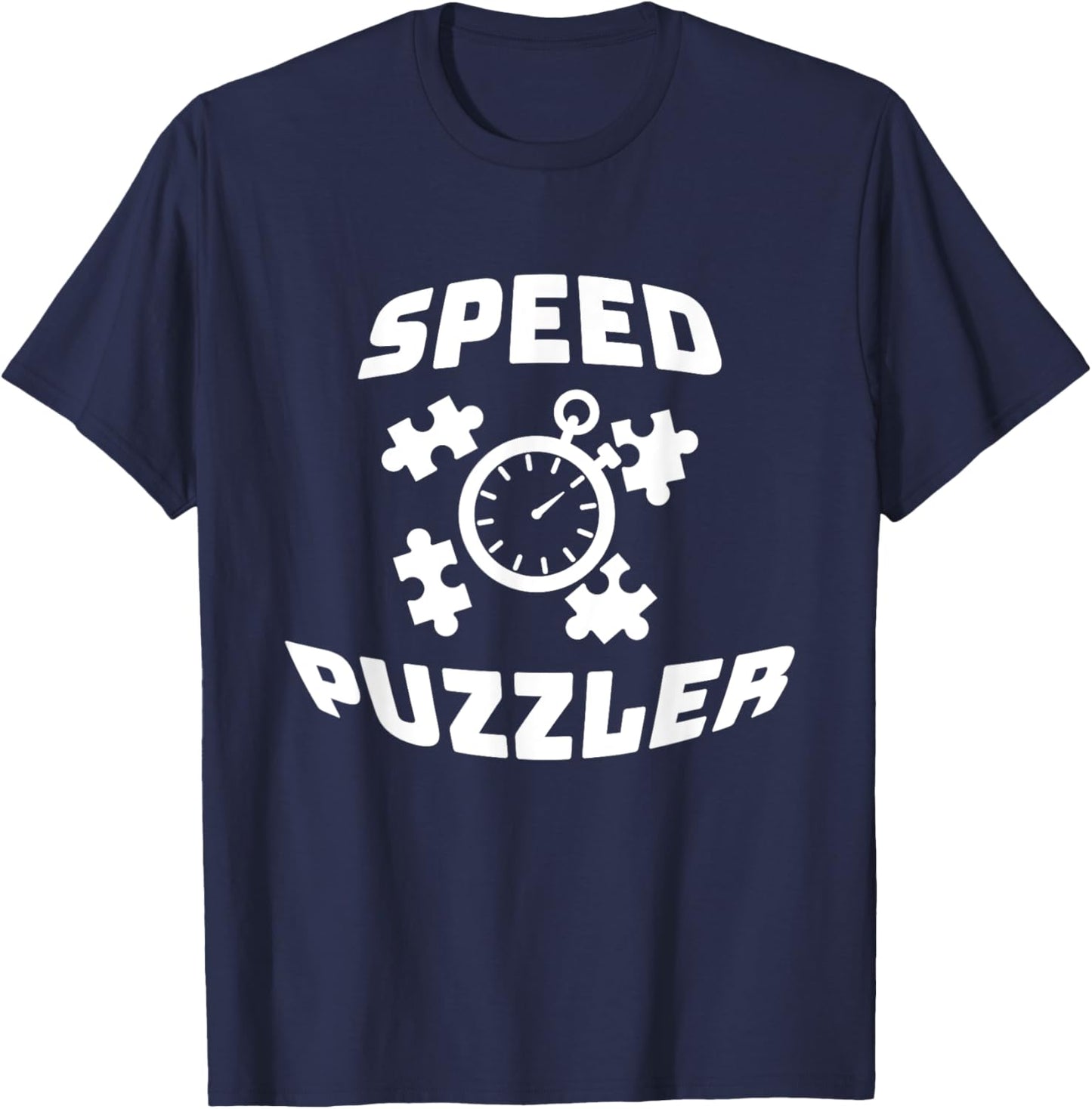 Speed Puzzler Jigsaw Puzzle Competition T-Shirt - T-Shirt | Navy