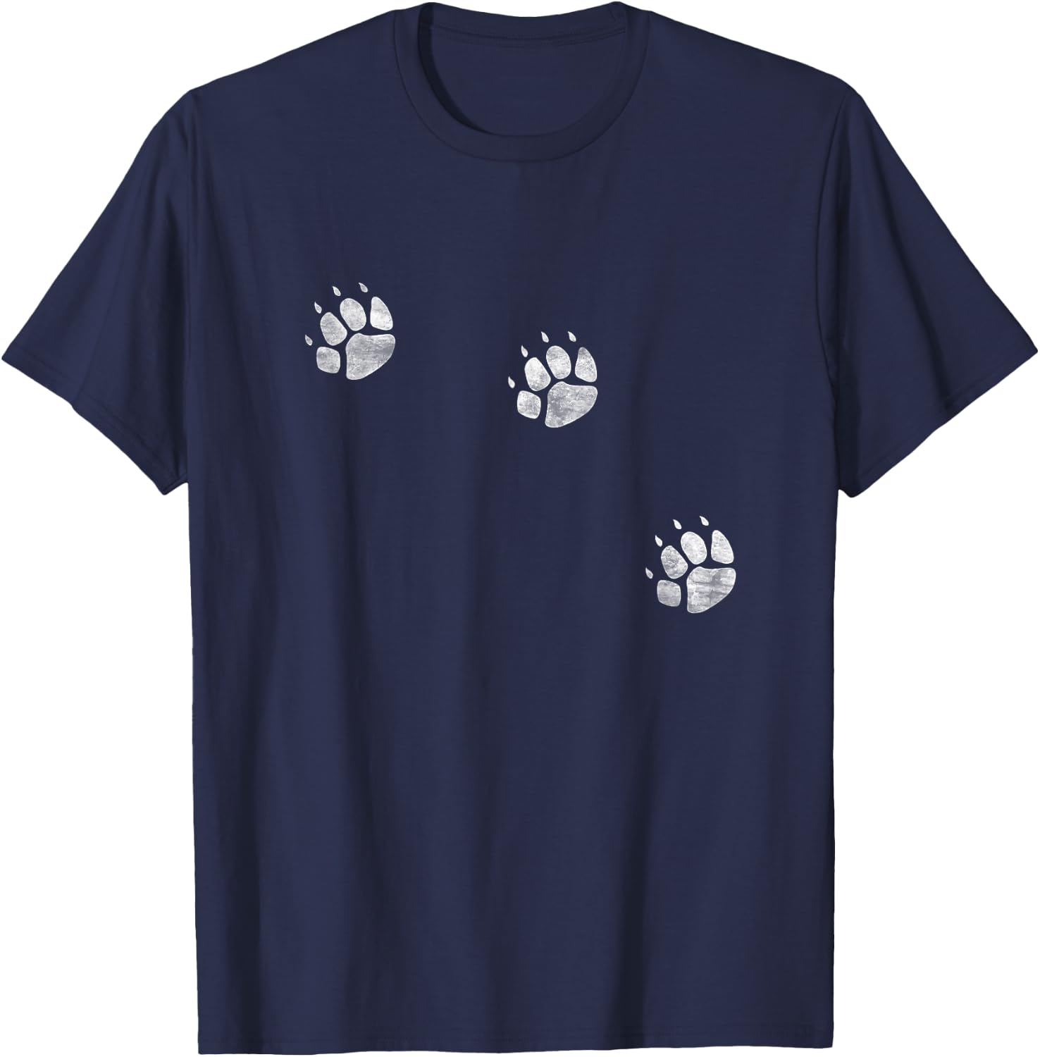 3 Legs Dog Cat Paw Prints Three Legged Tripod Special Dogs Men Women Girls Kids T-Shirt - T-Shirt | Navy