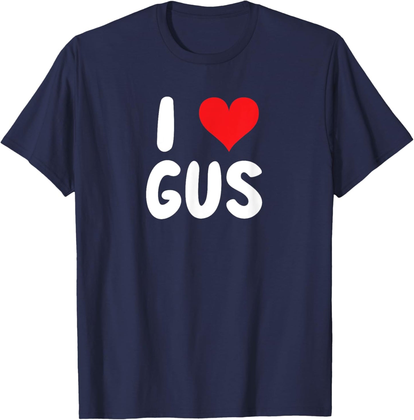 I Love Gus - Heart - Name T-Shirt - T-Shirt | Navy