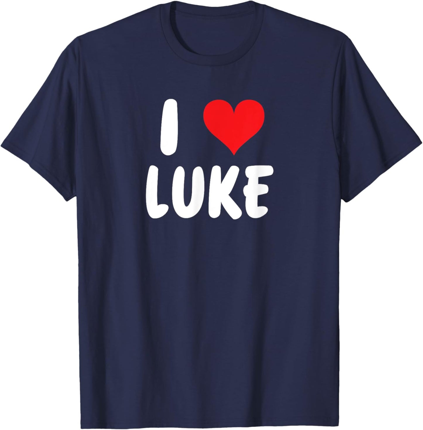 I Love Luke - Heart - Name T-Shirt - T-Shirt | Navy