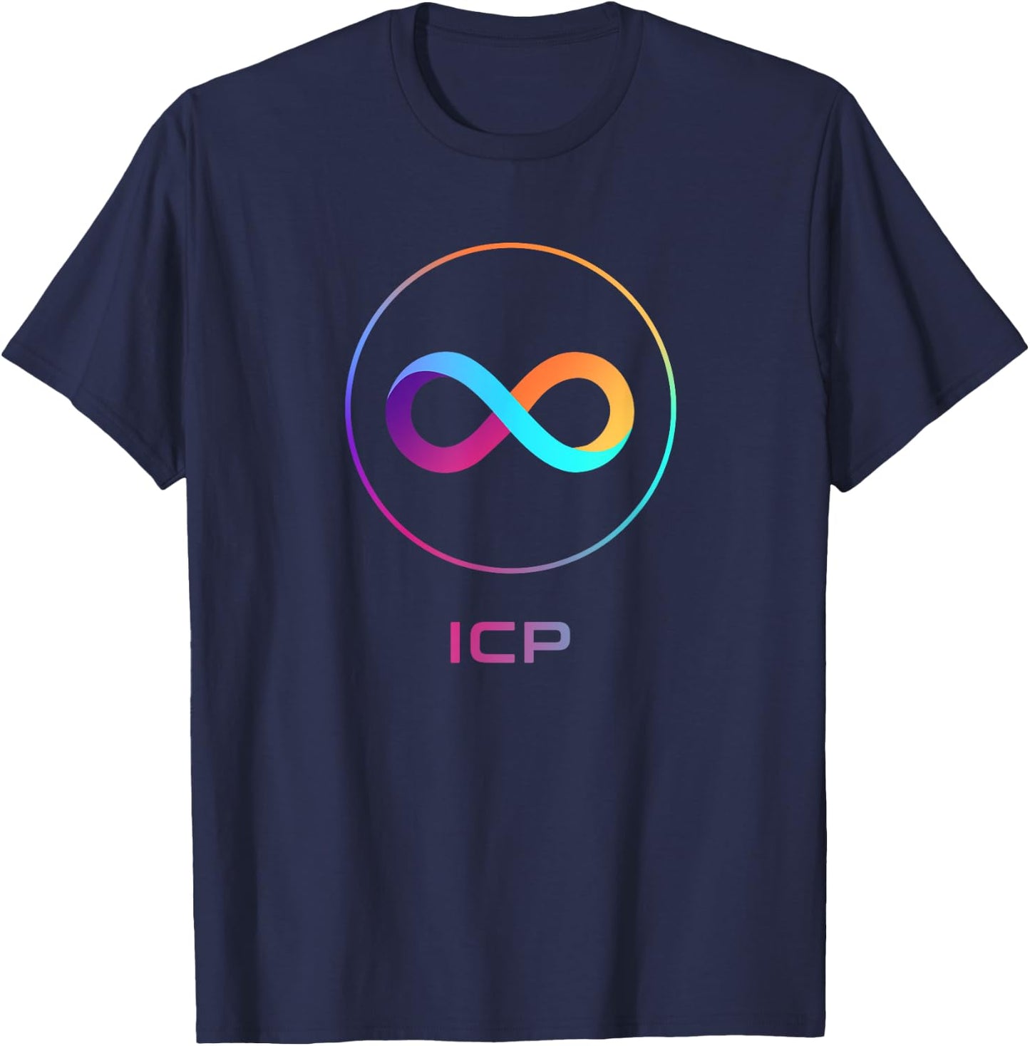 ICP Crypto DFINITY Internet Computer Cryptocurrency Token T-Shirt - T-Shirt | Navy