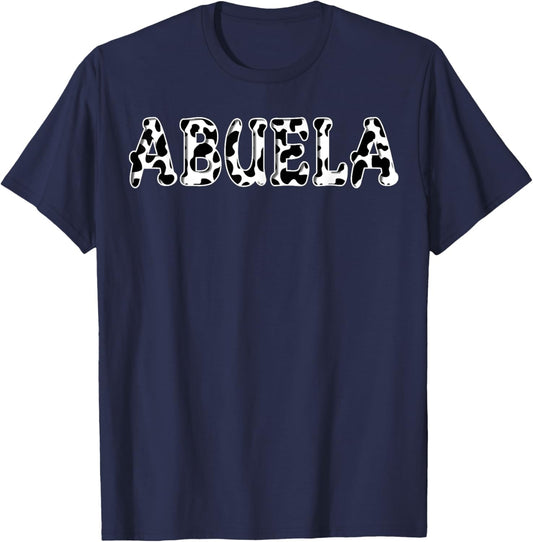 Cow Abuela Birthday Family Matching Girl Boy Farm Birthday T-Shirt - T-Shirt | Navy