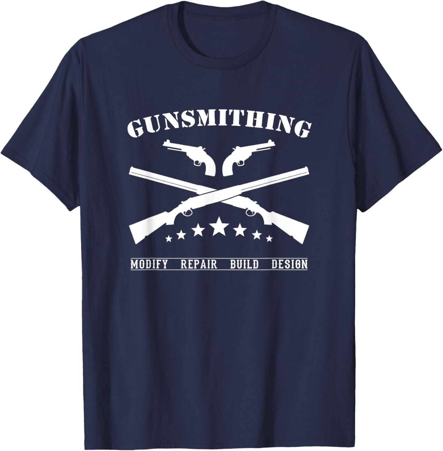 Gunsmithing Gun Engraver Custom Gun Builder Gunsmith T-Shirt - T-Shirt | Navy
