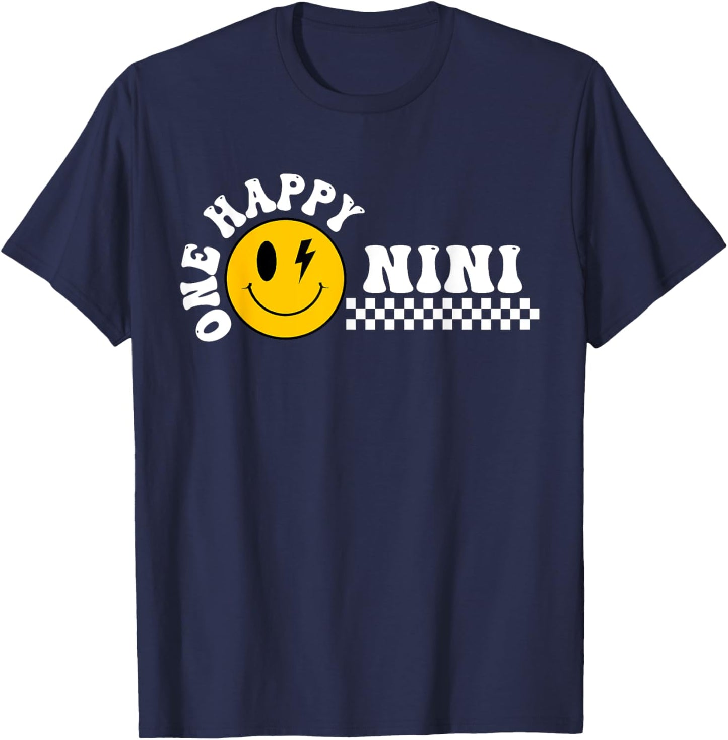 One Happy Dude 1st Birthday One Cool Nini Family Matching T-Shirt - T-Shirt | Navy