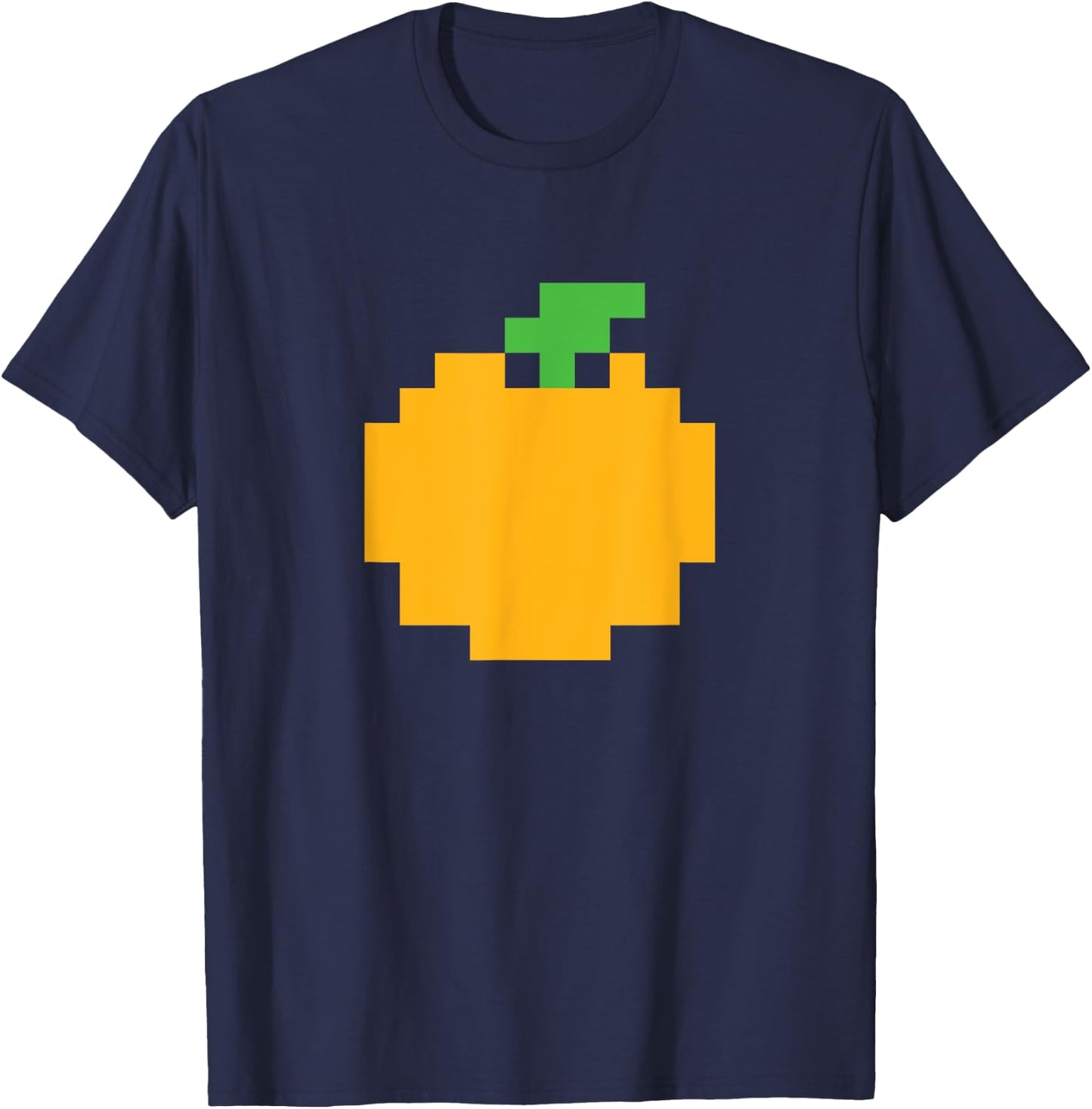 Pixel Orange 80s Video Game Halloween Easy Group Costume T-Shirt - T-Shirt | Navy